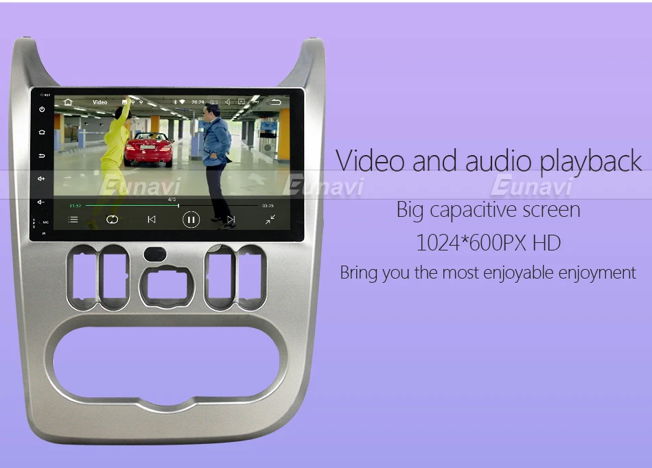 Excellent Eunavi Android 7.1 Car Radio GPS Navigation For Renault Logan Sandero Duster 2015 2016 1 Din 9