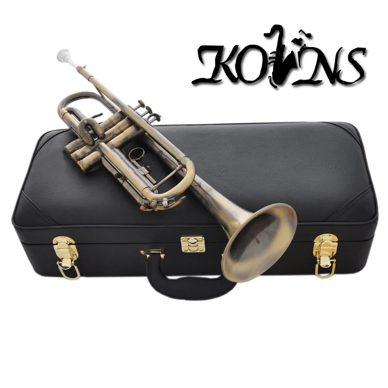 

kolns High Grade Antique Bb trumpet horn with mouthpiece case
