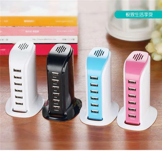 

6 Ports USB Charger Quick Charge Multiple Wall Charging Adapter For iPhone x 8 5s 6 6s 7 Plus Samsung Galaxy s6 Edge EU US UK