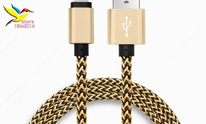 1m 2m 3m Twist Nylon Covered Braided Usb Cable For Iphone 7 6 7s 6s