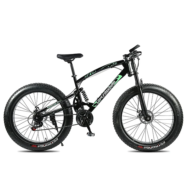 Love Freedom 26 Дюймов высокое качество велосипед 21/24 скорость горный велосипед 4,0 жира велосипед спереди и сзади амортизацией велосипеды - Цвет: j-Black green