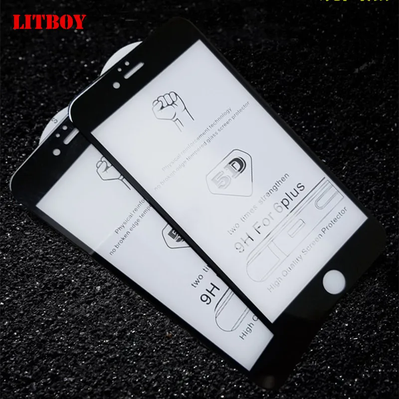  5D Volle Abdeckung Screen Protector Gehärtetem Glas Für iPhone 6 6 S 7 Plus XS XR XS Max Schutz Gla