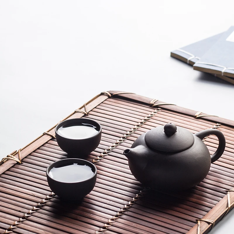 Китайский чайник, керамический кофейник, фарфоровый чайный чайник с фиолетовым песком, чайный набор кунг-фу D011