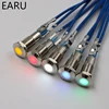 Indicateur métallique étanche IP67, voyant métallique, LED 8mm, voyant lumineux en métal, 5V 6V 9V 12V 24V 110V 220V, points rouge, bleu, vert, jaune ► Photo 3/6