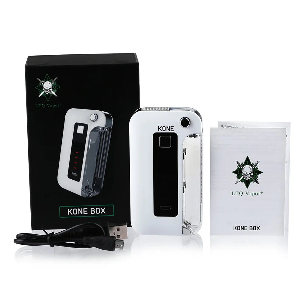 Оригинальный LTQ пара Kone Box Mod 900 мАч с CBD Батарея 510 нить электронная сигарета бокс