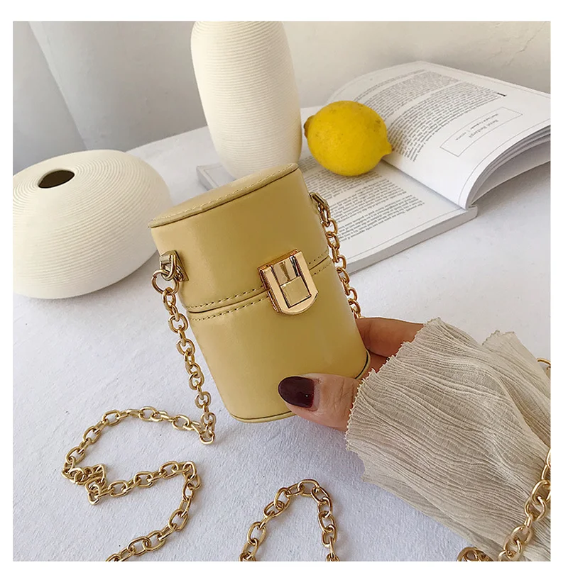 

Mini Female 2019 New Messenger Bag Chain Fashion Women Bucket Lipstick Purse Lady Handbag Brand Designer Crossbody Shoulder Bag