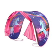 Детская палатка играть в игры Типи складной Палатки лагерь спальный Опора Портативный Приключения Wonderland узор кровать палатка для детей подарок