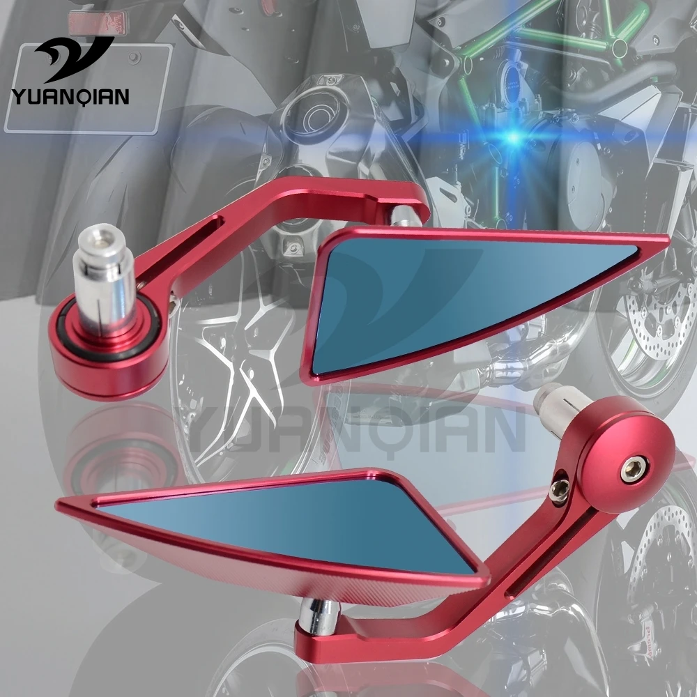 

Universal Motorcycle Rearview handlebar mirror handle bar end mirrors For Kawasaki ZXR400 ZX1400 S Version ZZR1200 ZZR600