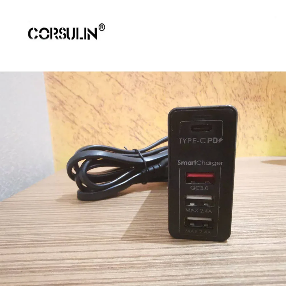 100 Вт USB C Type PD QC 3 0 4 порта быстрая зарядка адаптер питания для Macbook Pro Air HP Lenovo Asus Xiaomi