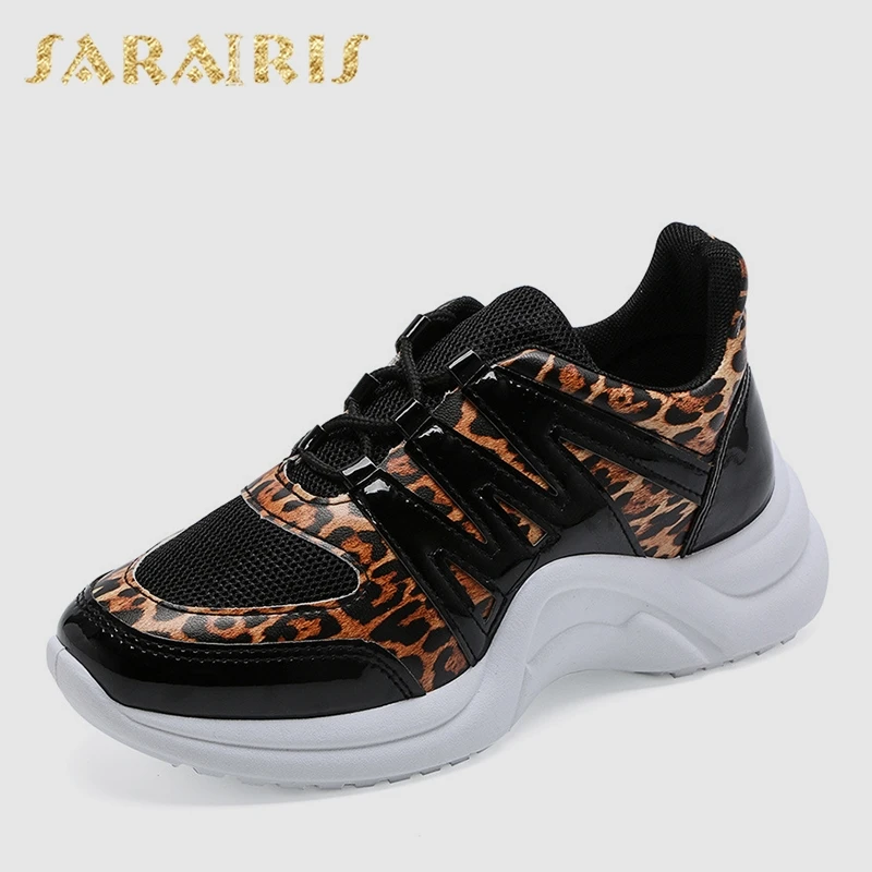 

Sarairis 2019 Spring Autumn INS Hot Leopard Sneakers Women Large Size 36-42 Fashion Ladies Tennis Shoe Casual Women Shoes Woman