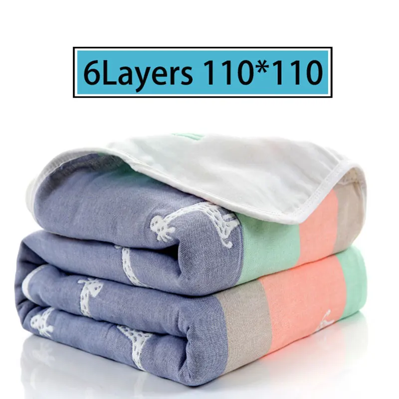 spesifikasi Selimut Bayi Katun Muslin 6 Lapisan Newborn Swaddling Musim Gugur Bayi Warp Bedong Bayi Selimut dan Seprai Selimut Menerima