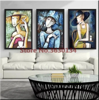 

DIY Diamond Painting Cross Stitch Kit Full Diamond Embroidery 5D Square Diamond Mosaic Decor Cartoon girl triptych 3pcs