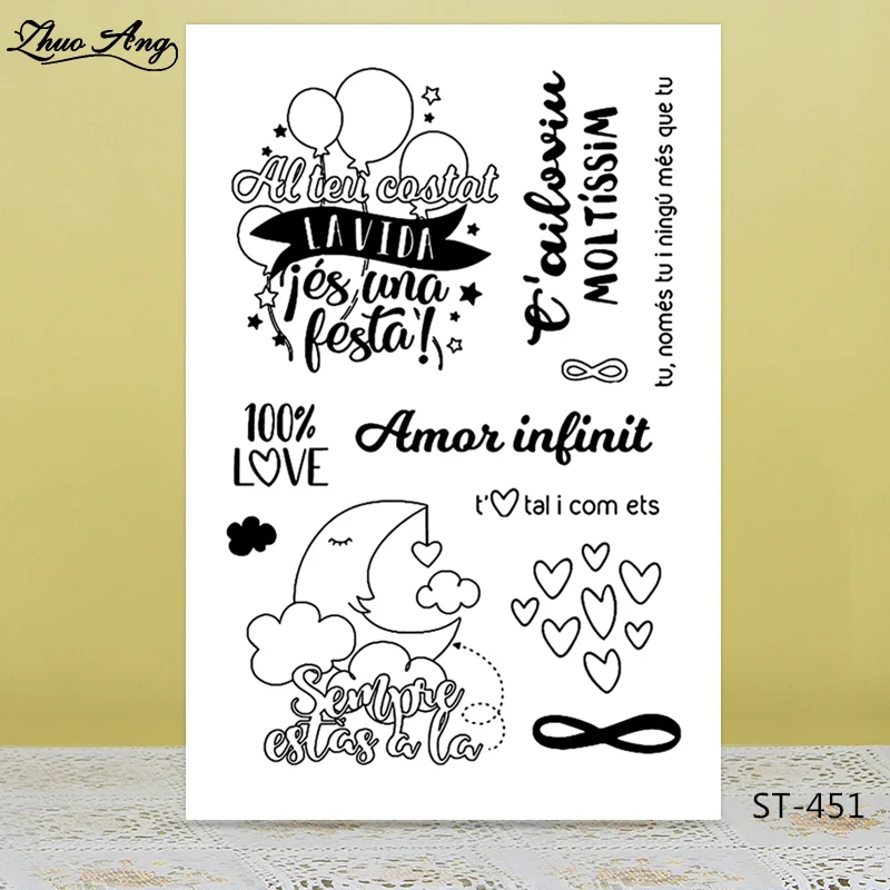 

Different Languages Clear Stamp/Seal for DIY Scrapbooking/Photo Album Decorative Card Making Clear Stamps