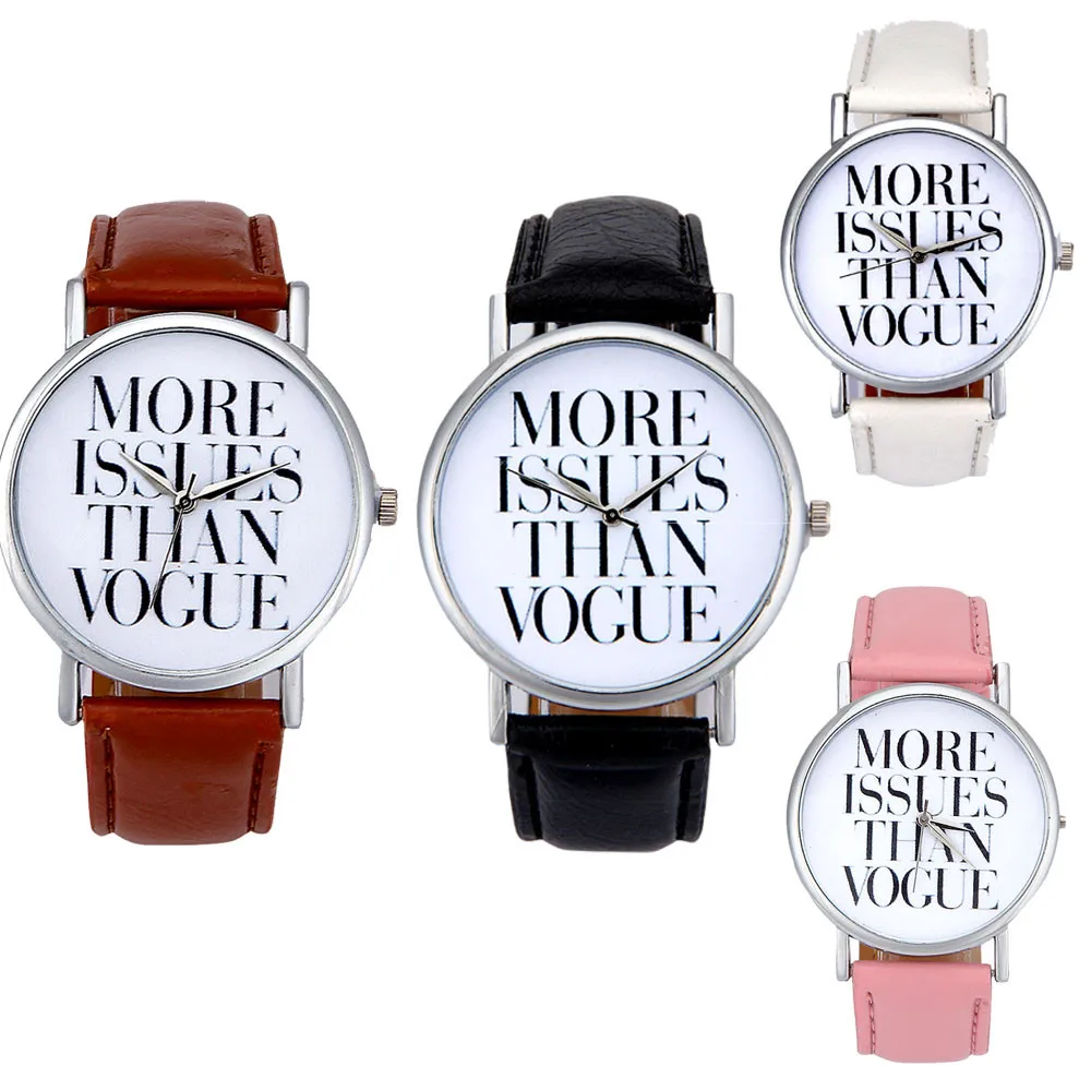 Leather Band Analog Quartz Vogue Wrist Watchwatch band timexband