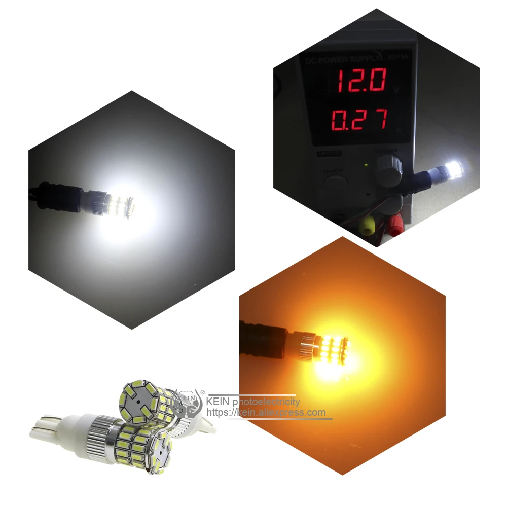 KEIN 2 шт. t10 Светодиодные W5W лампы CANBUS T10 36smd 3014 Автомобильные Боковые клиновидные