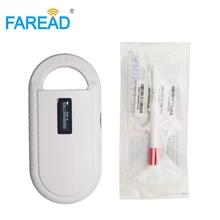 X1pc FDX-B ID64 домашнее животное чип ID ручной считыватель сканер+ X100 шт 2,12*12 мм животное кошка собака имплантируемый ID микрочип инжектор