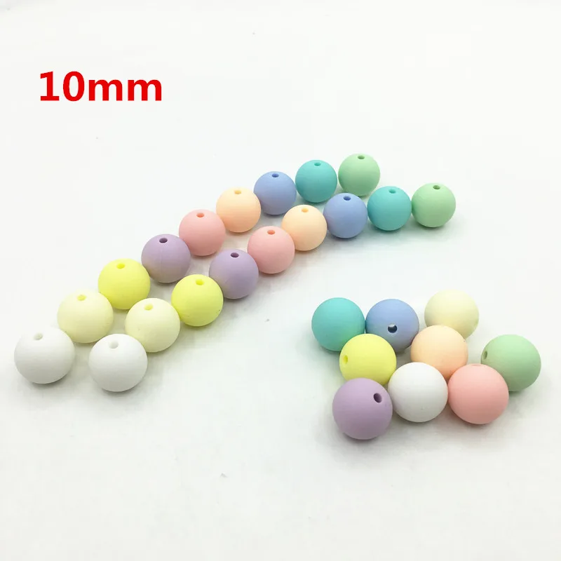 Buy 10MM round Loose Silicone Beads for Teething