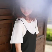 Джинсовая юбка пачка Dongmen бренд женская Лето стиль сексуальный шифоновый топ с коротким рукавом Футболка женская