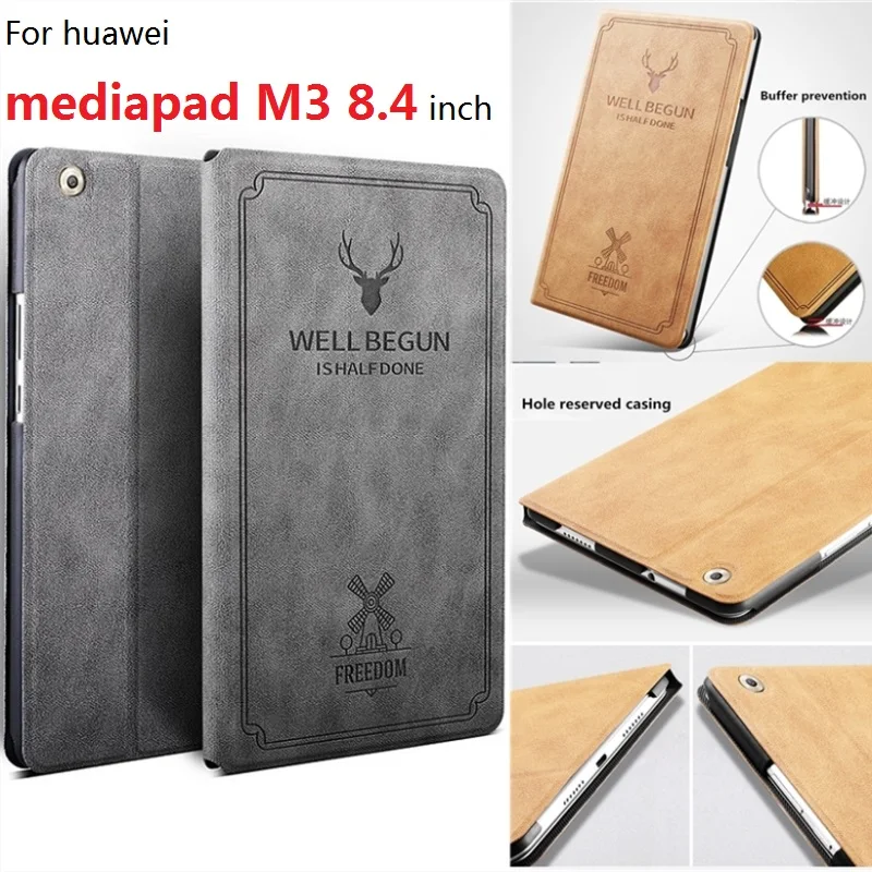 

Case On For Huawei Mediapad M3 8.4 inch Cases For Huawei M3 8.4" Cover Smart Flip Leather Stand Tablet CPN-W09/CPN-AL00