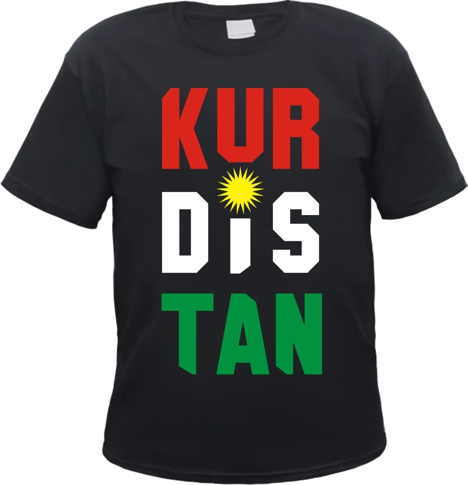 Футболка Gildan Kurdistan-новый рисунок-черный-размер от S до 3XL-Kurdistan | Мужская одежда