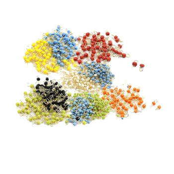 

50pcs PCB Breadboard 3.2mm Dia Ring Head Electronic Test Pin Black Orange Green White Blue Red Yellow