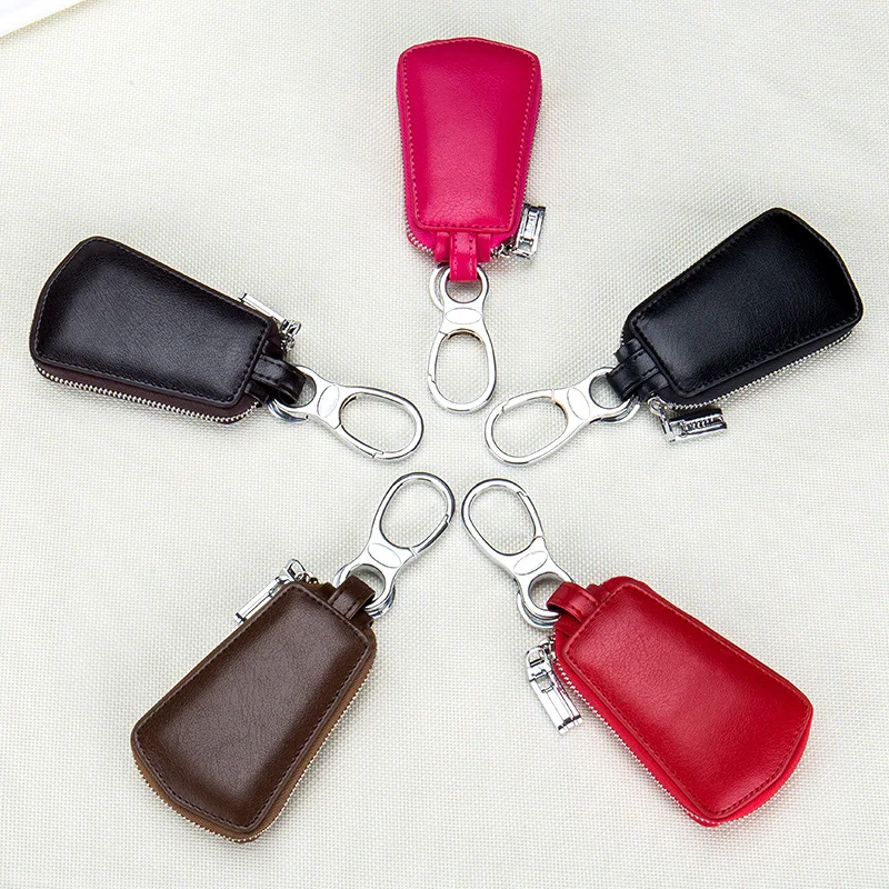Модный Автомобильный держатель для ключей из воловьей кожи, чехол для ключей из коровьей кожи, Мини карманная сумка, органайзер для ключей для путешествий, 5 видов цветов Porte Cle