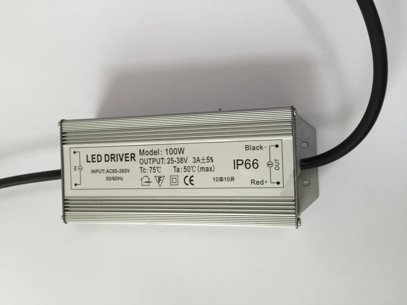 

1pcs LED power of 100W waterproof AC85-265V 100W led power high power