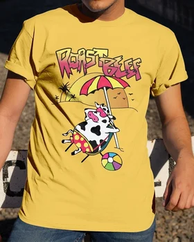 

PUDO-XSX Hot Sale Unisex Roast Beef Dustin T-Shirt 80s Vintage Fashion Stranger Things 3 Graphic Tee
