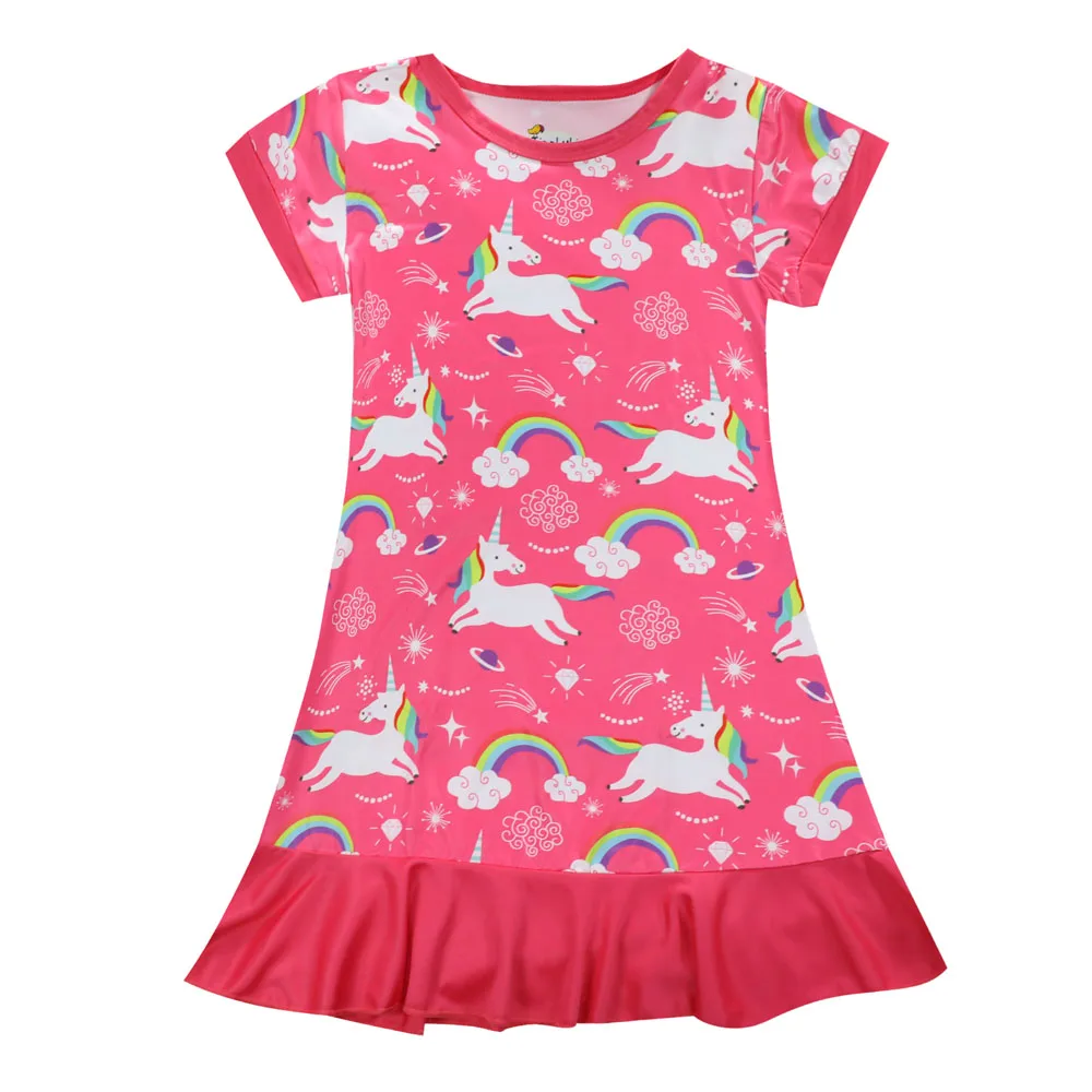8 видов конструкций; летняя ночная рубашка с короткими рукавами и рисунком ананаса для девочек; Детское ночное платье с изображением осьминога и океана; детская одежда для сна - Цвет: DC08