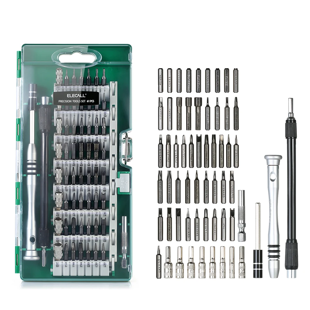 

Magnetic Screwdriver Set Bits 60 in 1 Electronic Screw Driver DIY Repair Tool Kit for Mobile Phone Watch Laptop
