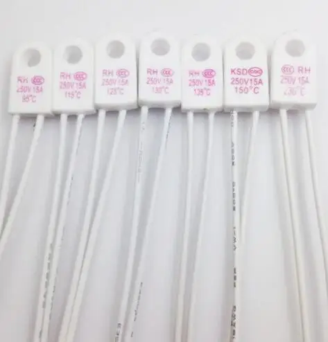 

5pcs RH/Tf 95 115 125 130 135 150 230Degrees Celsius 15A 250V Temperature fuse Thermal links Over temperature protector