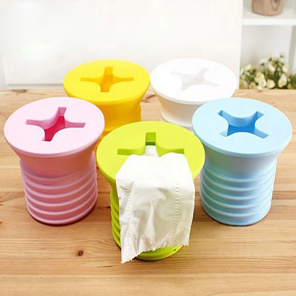 1Piece Roll Paper Holder Bathroom Toilet Tissue boxes Giant Screw Roll