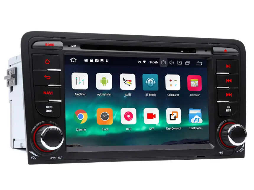 Top 7" Octa Core Android 8.0 Oreo OS Car DVD Multimedia GPS Radio for Audi A3 2003-2012& S3 2003-2012 with Split Screen Mode Support 2
