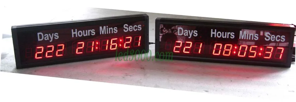 Светодиодный таймер обратного отсчета с белыми наклейками 1 8 дюйма|countdown days|digital