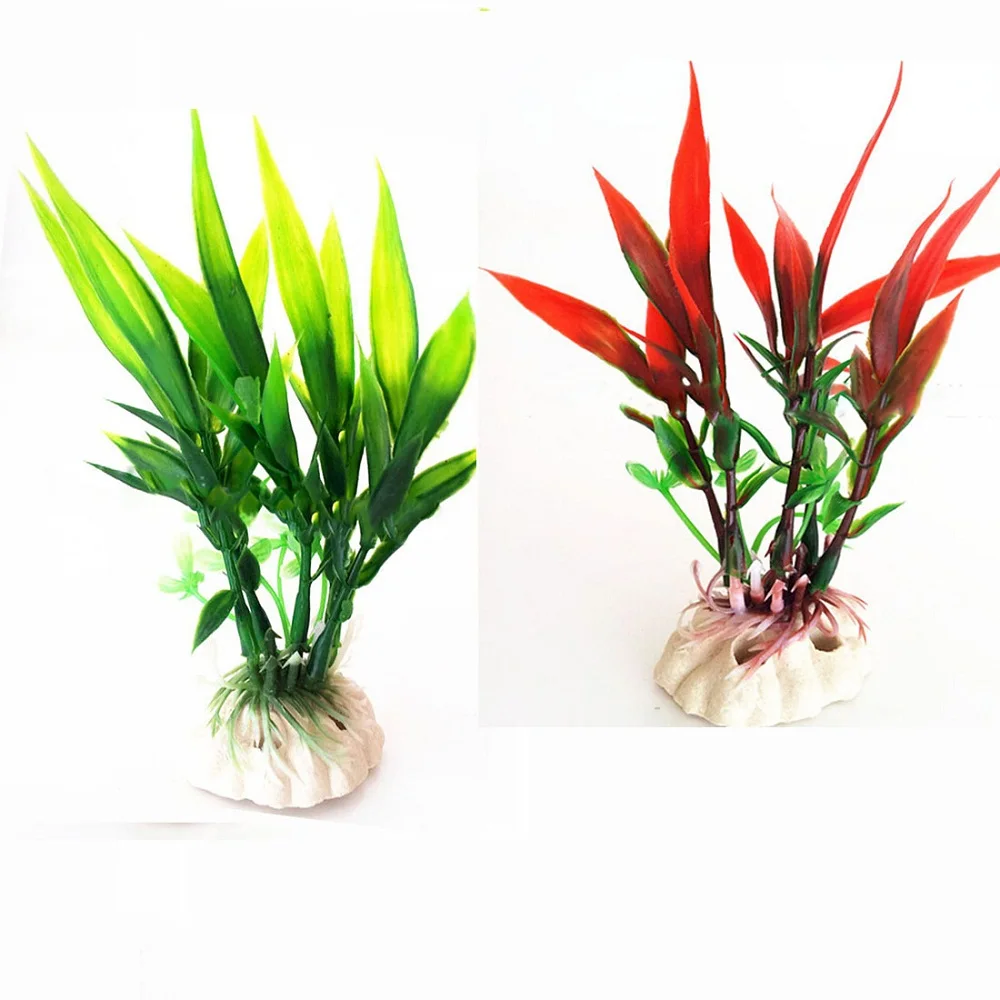 

Plastic Submarine Artificial Green Plant Fish Tank Underwater Grass Aquarium Ornament Landscape Decoration Accessory Bonsai