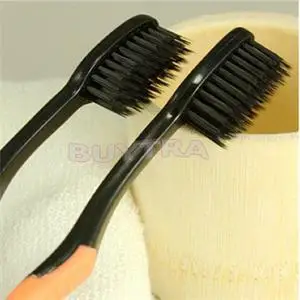 

4PCS/lot Double Ultra Soft Bamboo Toothbrush Charcoal Oral Care Toothbrush