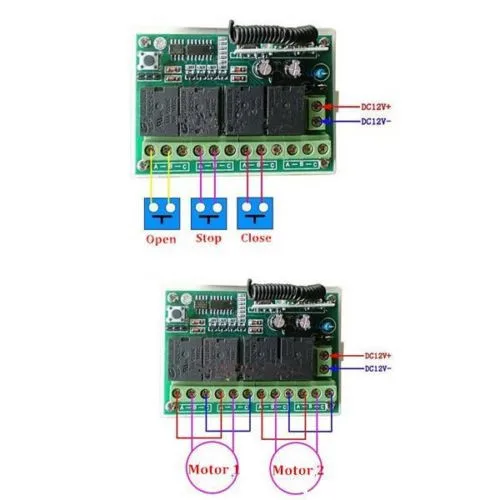 DC 12V 4CH 4way Беспроводной RF 315MHz пульт дистанционного управления реле 2 трансивера+ приемник