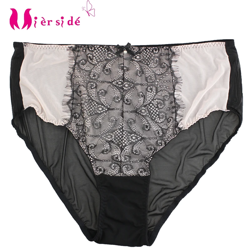 

Mierside women panties plus size briefs transparent underwear lingerie large size XL/2XL/3XL/4XL/5XL