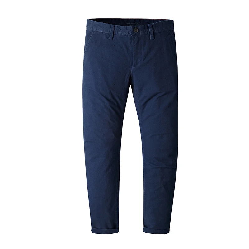 Дизайн, повседневные мужские брюки, хлопок, тонкие брюки, прямые брюки, модные, деловые, одноцветные штаны для мужчин - Цвет: Blue