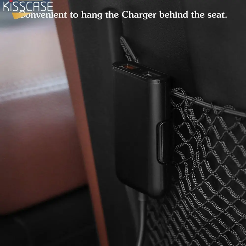 

KISSCASE 4 Ports UBS Seat Car Phone Charger For iPhone 7 8 X XS XR Car Charger For Samsung S10 S8 S9 Fast Charging For Huawei