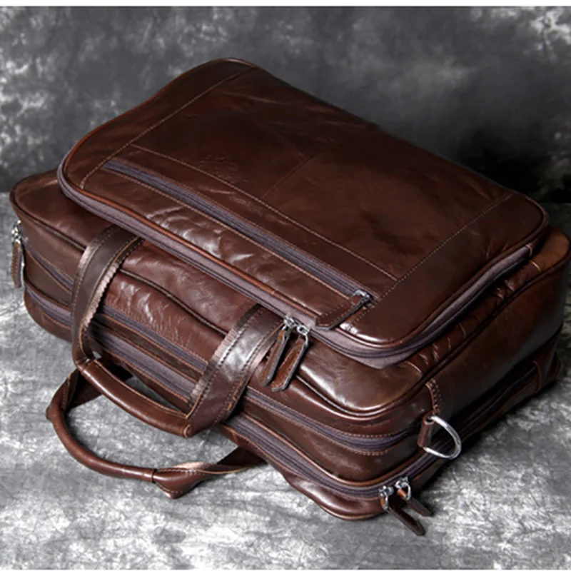 AETOO Casual Business Head cowhide laptop bag male retro leather handmade shoulder crossbody bag
