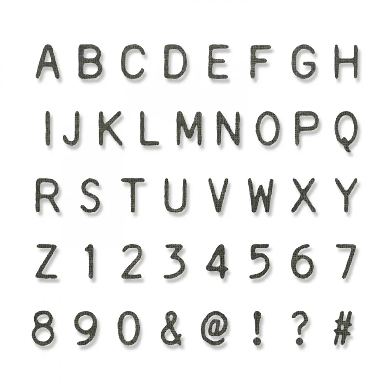 

A-Z Letters 0-9 Numbers Punctuations Metal Cutting Dies For DIY Scrapbooking Embossing Paper Cards Die Cuts Photo Album
