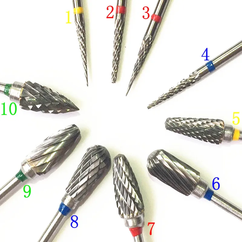 10pcs-2-35mm-Dental-lab-instrument-Shank-Tungsten-Steel-Solid-Carbide-Rotary-Files-Diamond-Burrs-Dremel_