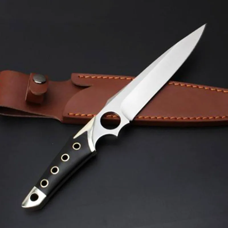 

DuoClang Tactical Army Hunting Fixed Blade Knife 7Cr17Mov Steel G10 Handle Camping Straight Knife Hot Sale