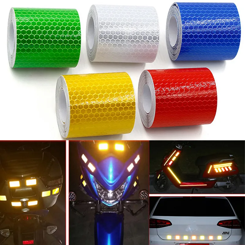 

5cm*3M Car Reflective Tape Decoration Stickers Car Warning Safety Reflection Tape Film Auto Reflector Sticker on Car Styling