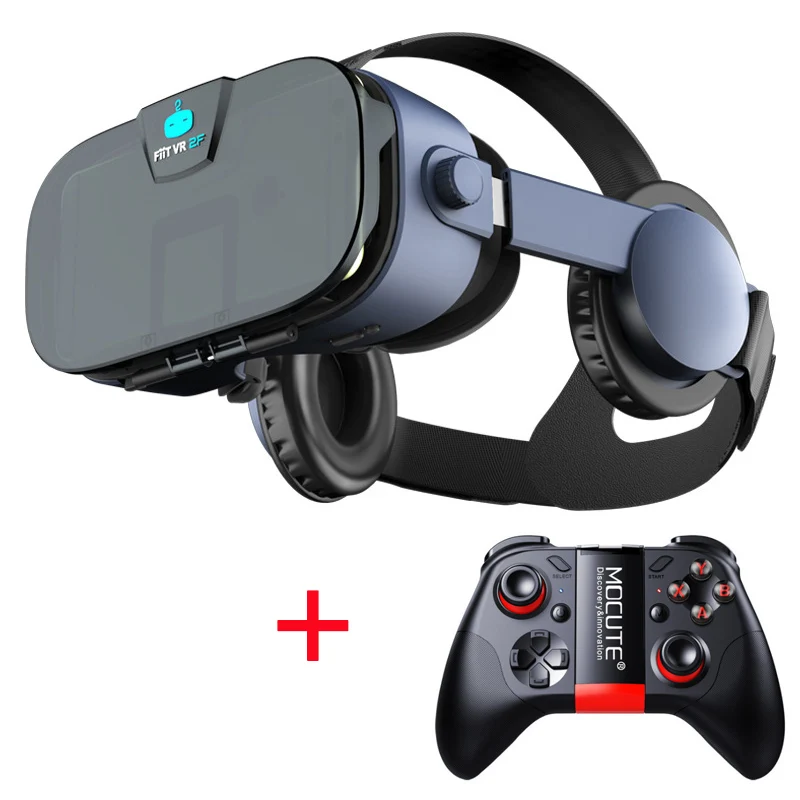 FiiT VR 2F VR виртуальной реальности 3D очки стереонаушники+ смарт Bluetooth беспроводной пульт дистанционного управления геймпад для 4,0-6,3 дюймов - Цвет: VR with Controller B