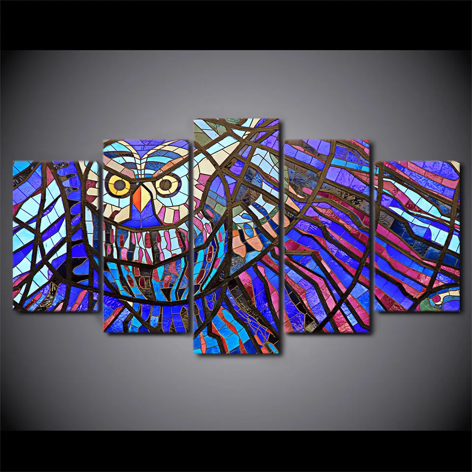 

New 5 Pieces/sets Canvas Art Canvas Paintings 5 Panels Owl Pattern Fashion Decorations For Home Wall Art Prints Canvas\A158