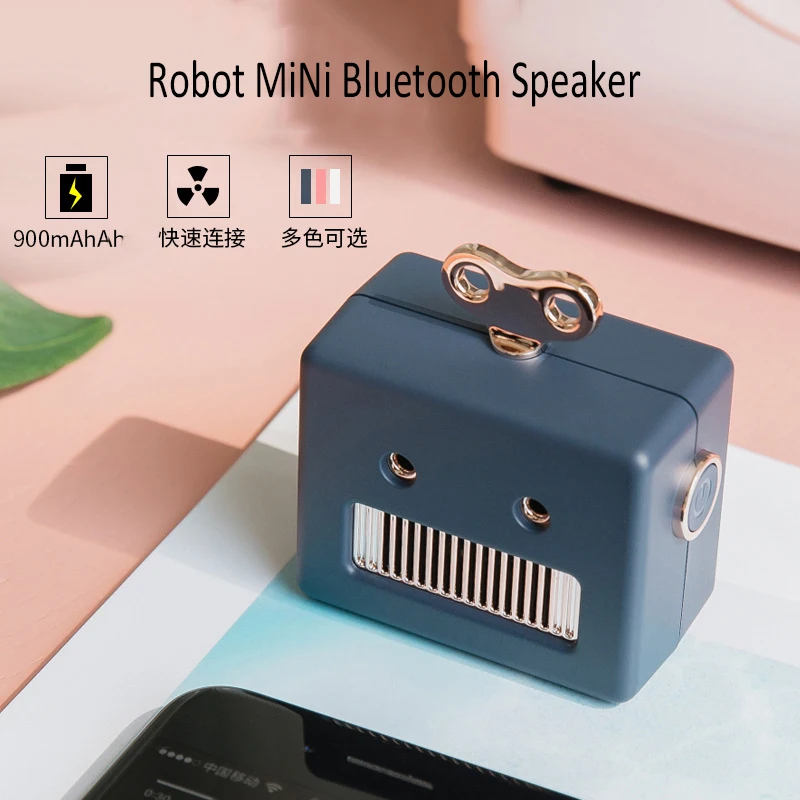 

Vintage Robot MiNi Bluetooth 4.0 Speaker Wireless Portable MP3 Music Home Outdoor Speakers Box For Iphone Android Mobile Phone