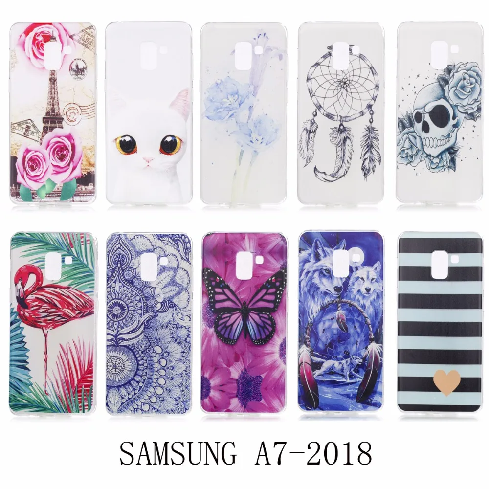New Flexible Lovely Texture Design TPU Ultra Thin Clear Designs Soft Phone Case Cover For Samsung Galaxy J1 J3 J5 J7 A3 A5 A6 A8 | Мобильные
