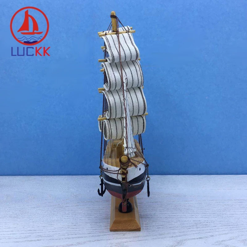 Деревянная модель корабля LUCKK 24 см черно красная кнопка аксессуары для украшения